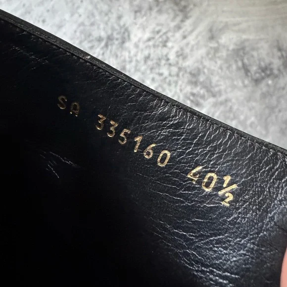 Saint Laurent Black Leather Ankle Boots with Zipper - Picture 6 of 7